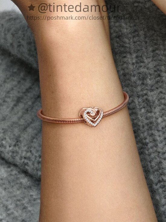 Pandora Sparkling Entwined Hearts Charm|Pendant - Picture 2 of 2